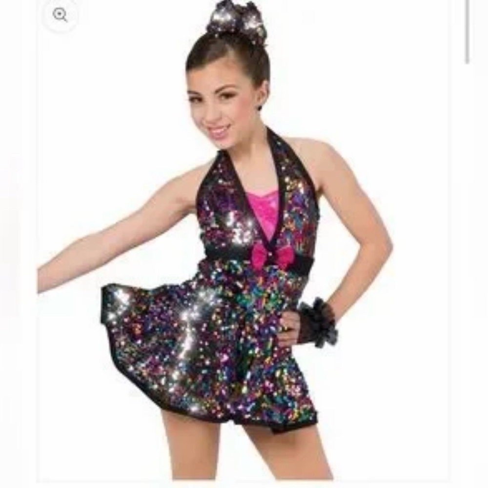 Sparkling Multicolor Kids Dance Costume
